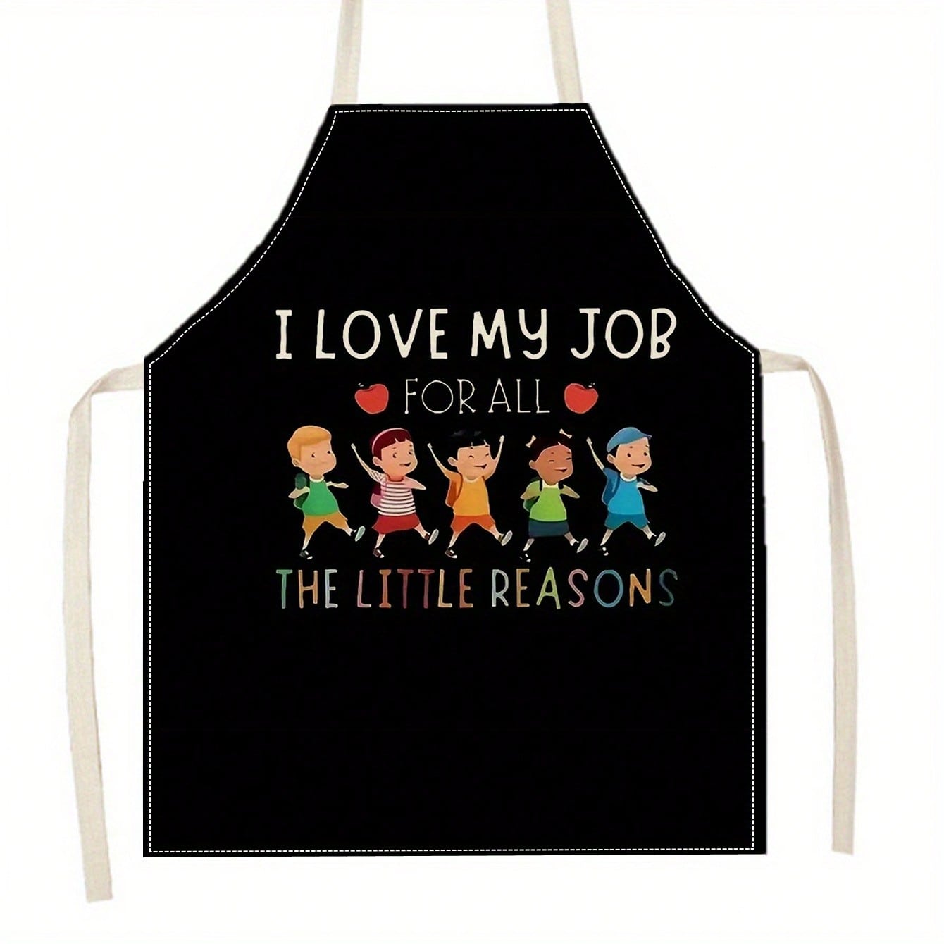 Kids Education Jobs - مريلة مدرسية، مطبوع عليها عبارة 'أحب