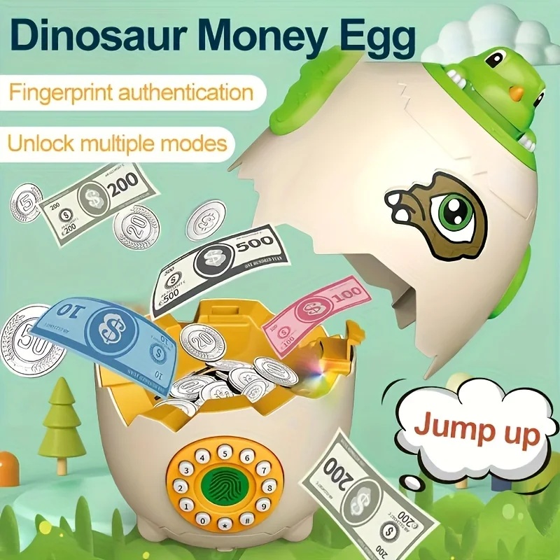 Kids Education Savings - حصالة نقود على شكل بيضة ديناصور