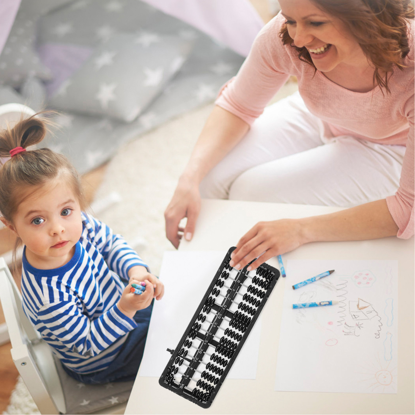 Kids Education Calculator - أباكوس تعليمي بلاستيكي بـ 15 قضيبًا