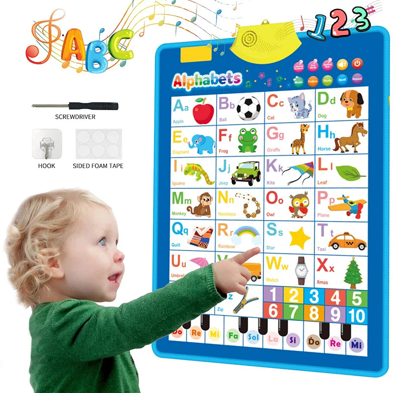 Kids Education Charts - مخطط حائط للأبجدية الإنجليزية الإلكترونية يتحدث