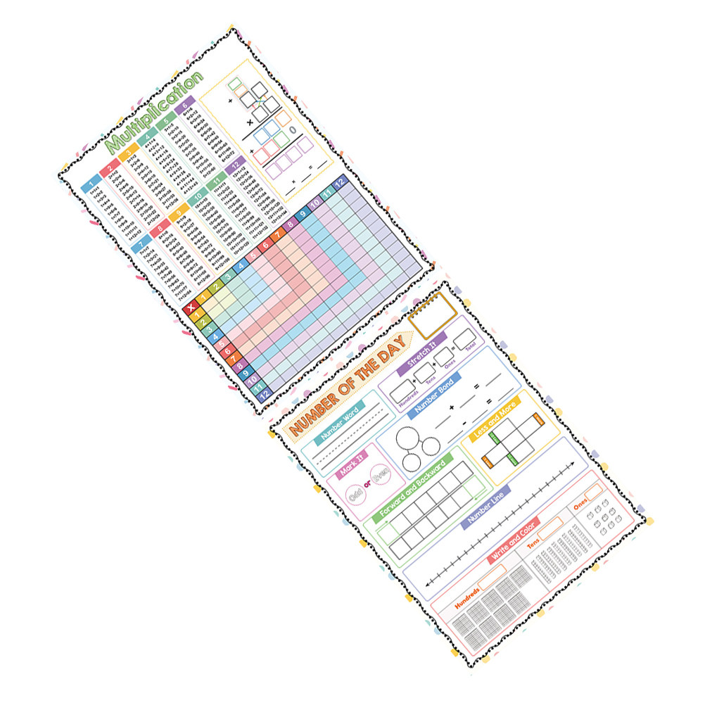 قطعتان من لوحة جدول الضرب القا - مراجعة Kids Education Charts وسعره