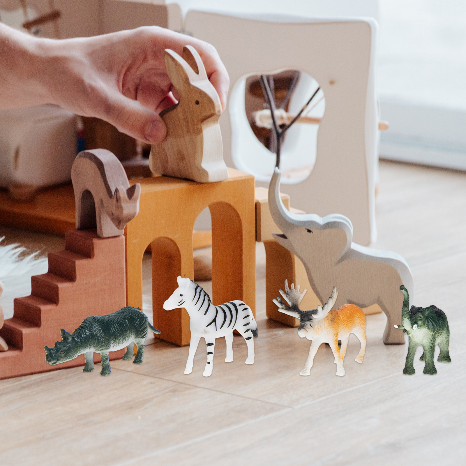 مجموعة من 24 قطعة من الحيوانات - مراجعة Kids Early Education Photos وسعره