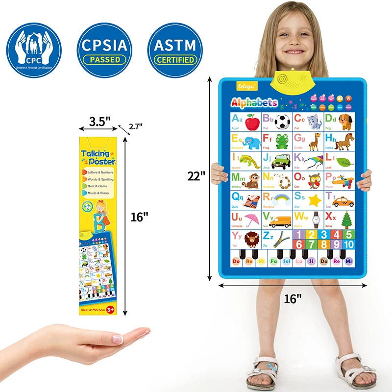 مخطط حائط للأبجدية الإنجليزية  - مراجعة Kids Education Charts وسعره